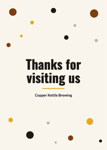 Brewery & bar confetti greeting card template