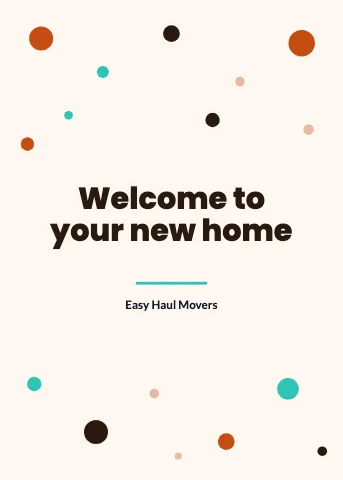Moving company confetti greeting card template