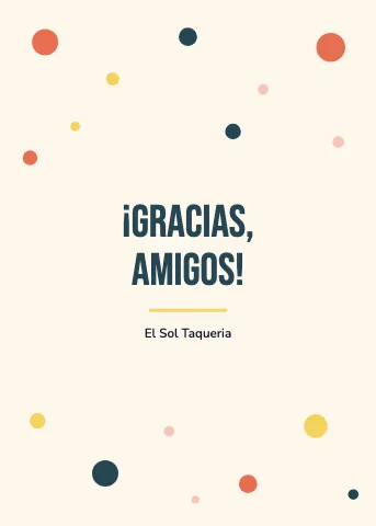 Taqueria confetti greeting card template