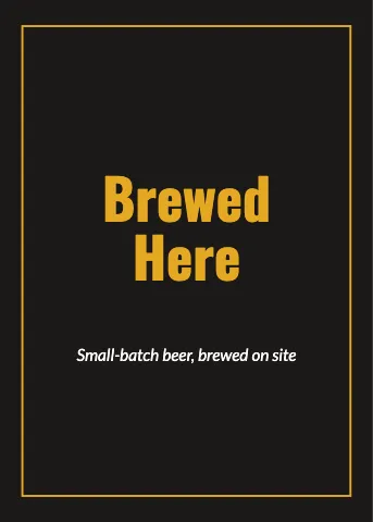 Brewery & bar framed greeting card template