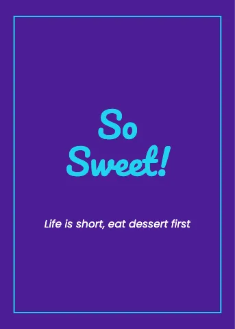 Desserts & boba framed greeting card template