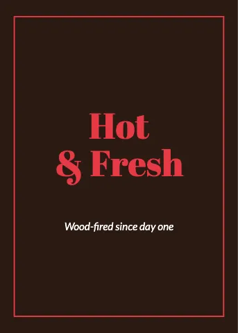 Pizzeria framed greeting card template