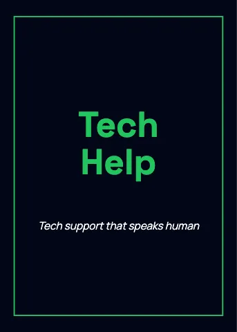 IT & tech services framed greeting card template