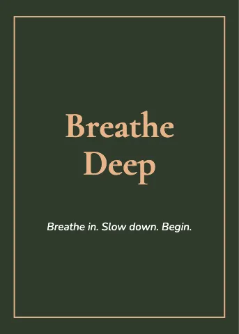 Yoga studio framed greeting card template