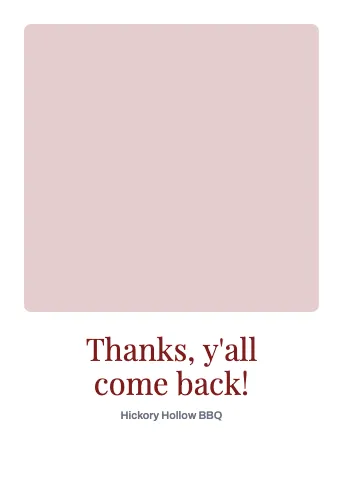 BBQ smokehouse photo greeting card template