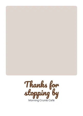 Café & bakery photo greeting card template
