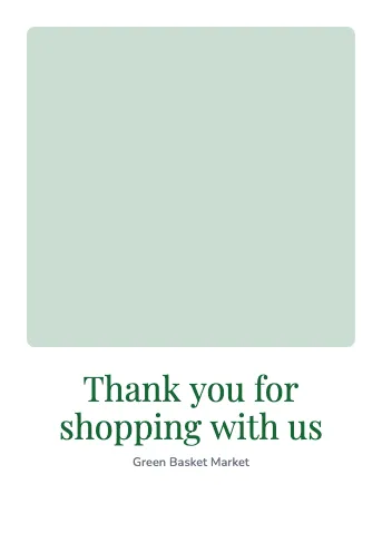 Grocery & market photo greeting card template