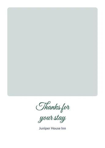 Hotel & B&B photo greeting card template