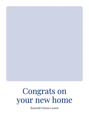 Mortgage & lending photo greeting card template