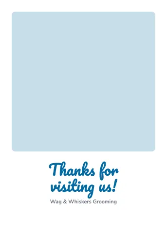 Pet grooming photo greeting card template