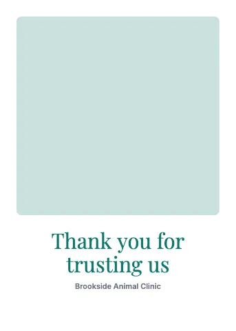 Veterinary clinic photo greeting card template