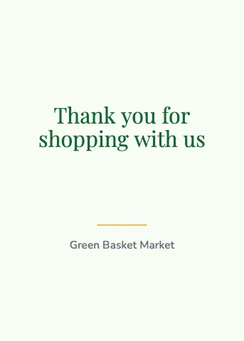 Grocery & market thank you greeting card template