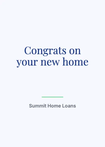 Mortgage & lending thank you greeting card template
