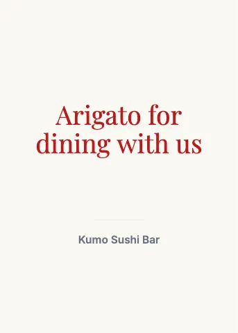 Sushi bar thank you greeting card template
