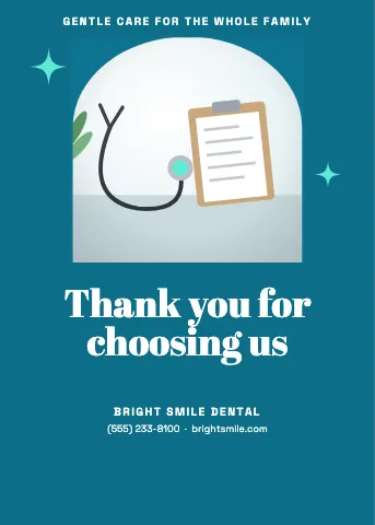 Medical & dental arch window · retro greeting card template