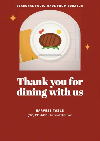 Restaurant arch window · retro greeting card template
