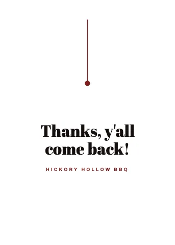 BBQ smokehouse fine line greeting card template