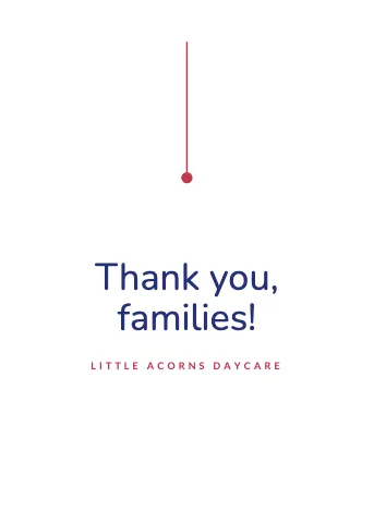 Daycare & preschool fine line greeting card template