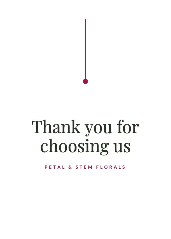 Florist fine line greeting card template