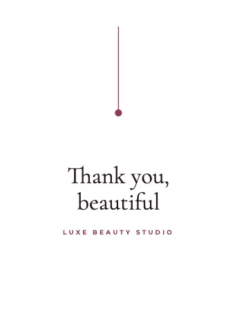 Salon & spa fine line greeting card template