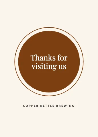 Brewery & bar seal greeting card template