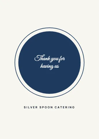 Catering seal greeting card template