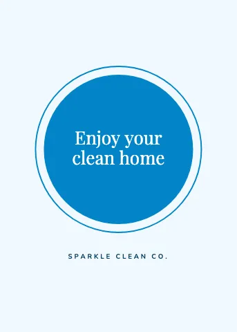 Cleaning services seal greeting card template