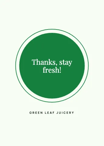 Juice & smoothie bar seal greeting card template