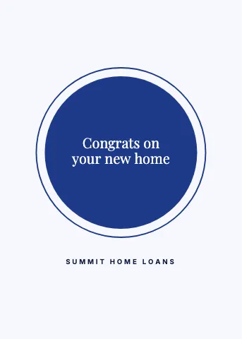 Mortgage & lending seal greeting card template