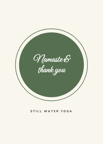 Yoga studio seal greeting card template