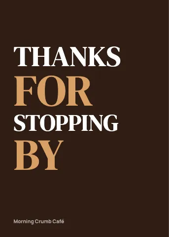 Café & bakery stacked type greeting card template