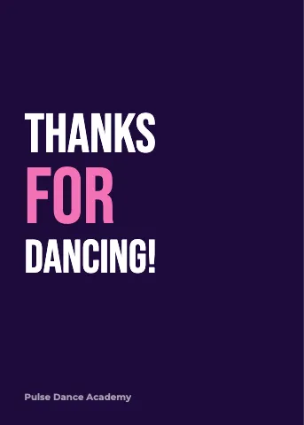 Dance studio stacked type greeting card template