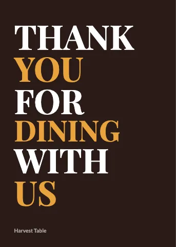 Restaurant stacked type greeting card template