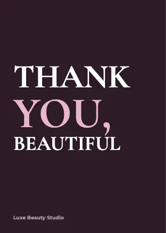 Salon & spa stacked type greeting card template