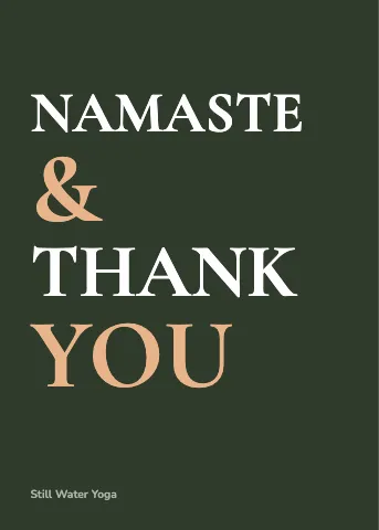 Yoga studio stacked type greeting card template