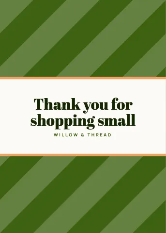 Retail & boutique ribbon stripes greeting card template