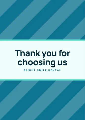 Medical & dental ribbon stripes greeting card template