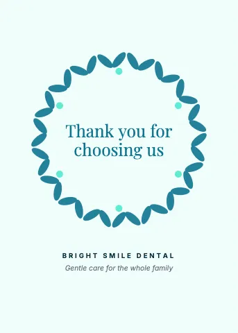 Medical & dental wreath greeting card template