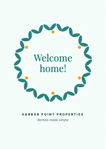 Property management wreath greeting card template