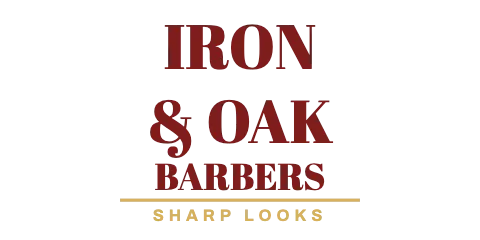 Barbershop stacked wordmark hat template