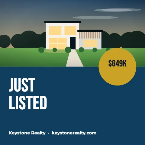 Real estate colour block split social media post template