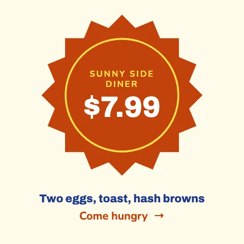 Breakfast diner offer burst social media post template