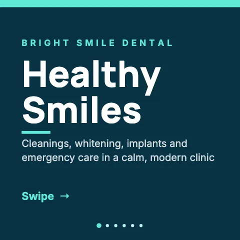 Medical & dental services carousel social media post template