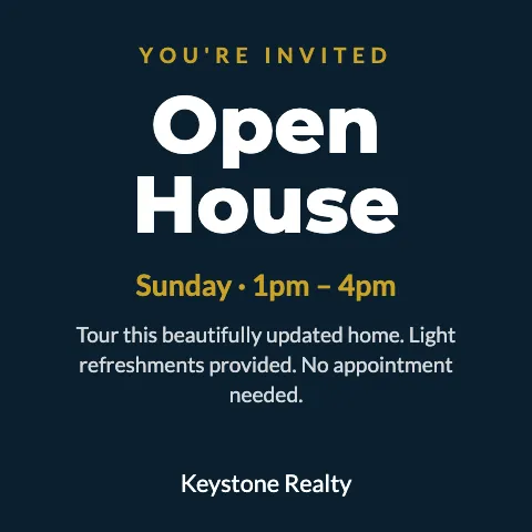 Real estate event social media post template
