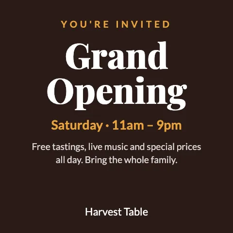 Restaurant event social media post template