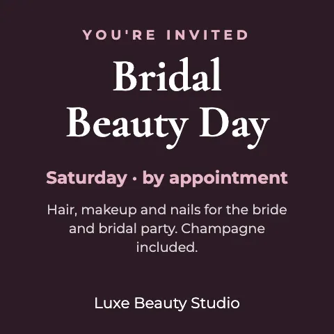 Salon & spa event social media post template