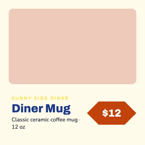 Breakfast diner product spotlight social media post template