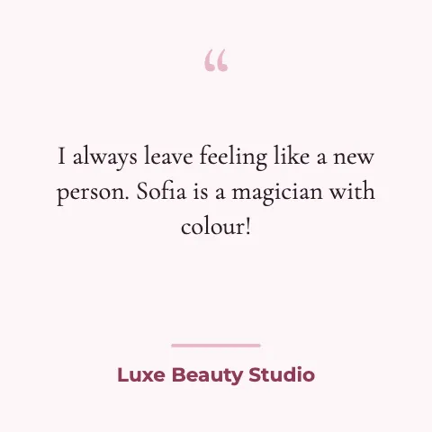 Salon & spa testimonial social media post template