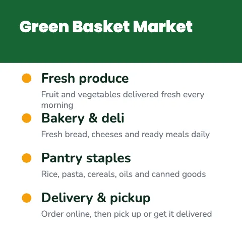 Grocery & market services social media post template