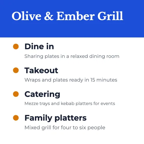 Mediterranean grill services social media post template